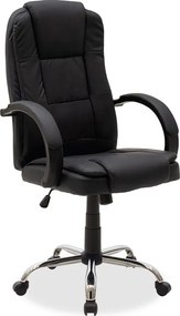 Καρέκλα γραφείου διευθυντή Cara pakoworld pu χρώμα μαύρο