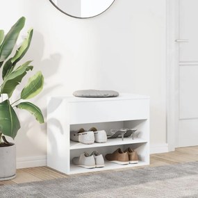 vidaXL Παπουτσοθήκη Λευκή 60 x 30 x 45 εκ. από Επεξ. Ξύλο