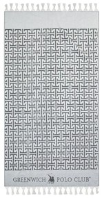 Πετσέτα Θαλάσσης - Παρεό 3838 Beige-Black Greenwich Polo Club Θαλάσσης 90x170cm 100% Cotton