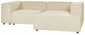 Πολυμορφικός γωνιακός καναπές Berwyn J104, Beige, 240x180x68cm, Πόδια: Πλαστική ύλη