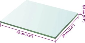 vidaXL Ράφι Πάνελ Διάφανο 20 x 25 εκ. Γυάλινο