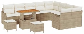 vidaXL Σετ Καναπέ Κήπου 12 pcs Μπεζ συνθετικό ρατάν