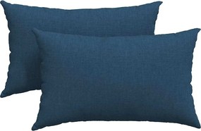 vidaXL Μαξιλάρι Καναπέ 2 pcs Μπλε 50 x 30 cm ύφασμα