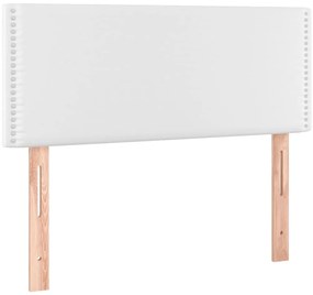 vidaXL Κεφαλάρι Κρεβατιού LED Λευκό 100x5x78/88 εκ. Συνθετ. Δέρμα