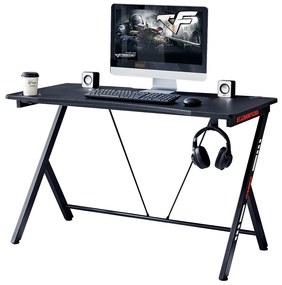 Γραφείο Gaming ArteLibre CINEREA Μαύρο/Κόκκινο 120x60x75cm