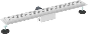 vidaXL Εκροή ντους με σχέδιο γραμμής Ασημί 70 cm Ανοξείδωτο Ατσάλι 304