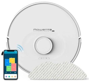 Rowenta RR8577WH X-PLORER SERIE 75 S ANIMAL Σκούπα Ρομπότ για Σκούπισμα & Σφουγγάρισμα με Χαρτογράφηση και Wi-Fi, Λευκή
