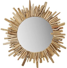 Καθρέφτης Τοίχου  Legno Ξύλο Καφέ 82x6x82εκ - Καφέ