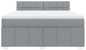 ΚΡΕΒΑΤΙ BOXSPRING ΜΕ ΣΤΡΩΜΑ ΑΝΟΙΧΤΟ ΓΚΡΙ 180X200 ΕΚ. ΥΦΑΣΜΑΤΙΝΟ 3289447