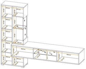 Swap XIX Σύνθεση Καφέ δρυς 280x180x40