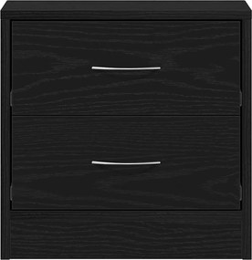 vidaXL Κομοδίνα 2 τεμ. Μαύρη Δρυς 40x30x40 εκ. από Τεχνητό Ξύλο