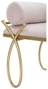 Ταμπουρέ Ροζ/Χρυσό RIBBON 49x112.5x53