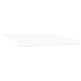 vidaXL Χειροκίνητη Ανασυρόμενη Τέντα Λευκή 450x350 cm