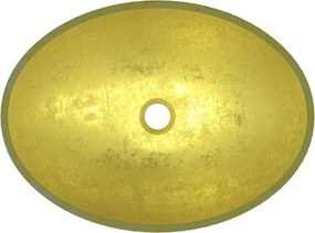 vidaXL Νιπτήρας Χρυσός 50 x 37 x 14 εκ. Γυάλινος