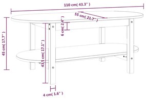 ΤΡΑΠΕΖΑΚΙ ΣΑΛΟΝΙΟΥ ΓΚΡΙ 110 X 55 X 45 ΕΚ. ΑΠΟ ΜΑΣΙΦ ΞΥΛΟ ΠΕΥΚΟΥ 822289