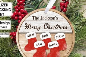 Intra απο ξύλο plywood 3mm-4mm πάχος Χριστουγεννιάτικο στολίδι. Οικογένεια Χριστουγέννων Δίασταση 6x6 cm INTRAFABR-39138149