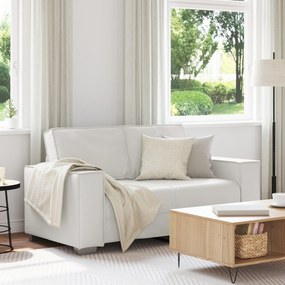 vidaXL Καναπές Loveseat 160 εκ με μαξιλάρι Λευκό Τεχνητό δέρμα