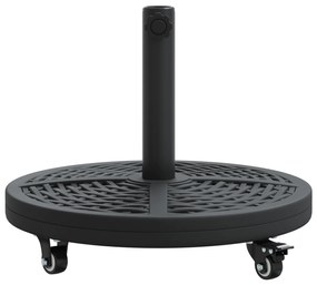 vidaXL Βάση ομπρέλας  με ρόδες για στέλεχος Ø38-48 mm 13 kg Στρογγυλή