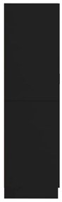 Ντουλάπα Μαύρη 85,2 x 51,5 x 180 εκ. από Μοριοσανίδα - Μαύρο