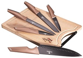 Berlinger Haus Σετ Μαχαίρια 6 τμχ με Βάση Κοπής Metallic Line Rose Gold Edition BH-2707