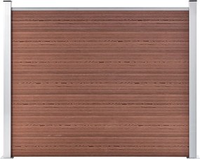 vidaXL Πάνελ Περίφραξης Καφέ 180 x 146 εκ. από WPC