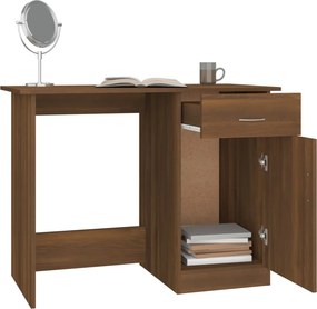 vidaXL Γραφείο Καφέ Δρυς 100x50x76 εκ. από Επεξεργασμένο Ξύλο