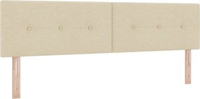 vidaXL Κρεβάτι box spring με στρώμα Κρεμ 180 x 200 cm Ύφασμα