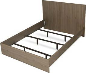 Κρεβάτι Troy Megapap χρώμα καρυδί 140x190εκ.