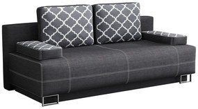 Καναπές κρεβάτι Columbus 143, Αριθμός θέσεων: 4, Αποθηκευτικός χώρος, Σκούρο γκρι, 90x200x90cm, 80 kg, Πόδια: Μέταλλο, Ξύλο: Πεύκο | Epipla1.gr