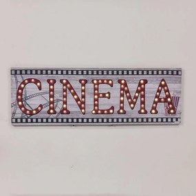 Κάδρο Cinema Με Led XC161656S 147-26-014 30x1,8x90cm Grey-Red Οριζόντιοι Ξύλο