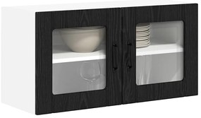 vidaXL Ραφιέρα τοίχου LUCCA Μαύρη Δρυς 80 x 31 x 40 εκ