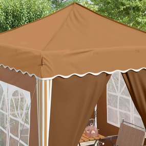 vidaXL Αυτοσχέδιο Μόρφωση 195 x 195 x 245 εκ. Μπεζ Ύφασμα Όξφορντ