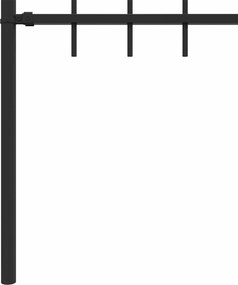 vidaXL Φράχτης με Σπίθες Μαύρο 200 x 150 cm