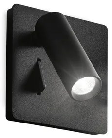 Απλίκα Φωτιστικό Τοίχου LED 3W Μαύρο Reading Light Lite 250113 Ideal Lux 250113