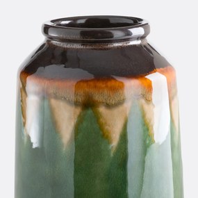 Κεραμικό πράσινο βάζο, ύψος 29 εκ., ZIA