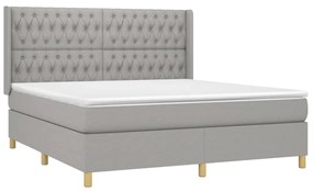 ΚΡΕΒΑΤΙ BOXSPRING ΜΕ ΣΤΡΩΜΑ ΑΝΟΙΧΤΟ ΓΚΡΙ 180X200 ΕΚ. ΥΦΑΣΜΑΤΙΝΟ 3132249