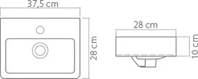 Cerastyle Mini 001400 38x27 - Νιπτήρας μπάνιου