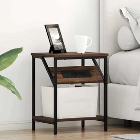 vidaXL Κομοδίνο Καφέ δρυς 38 x 30 x 48 εκ. Επεξεργασμένο ξύλο