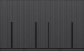 Επταφυλλη Ντουλαπα Ανθρακι KALEO PLUS 52x270x210