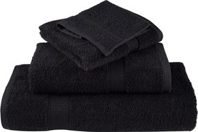 vidaXL Πετσέτες Premium Σετ 6 Τεμ. SOLUND Μαύρο 600 γρ/μ²
