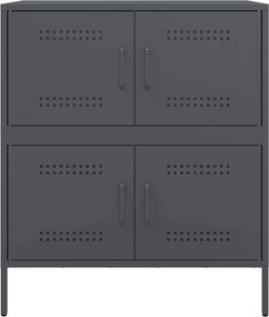 vidaXL Μπουφές Ανθρακί 68x39x79 εκ. από Ατσάλι