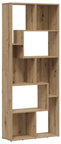 vidaXL Βιβλιοθήκη Αρτισιανή Δρυς 67x24x161 εκ. Επεξ. Ξύλο