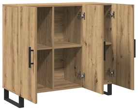 vidaXL Πλαϊνό γραφείο artisan δρυς 90 x 34 x 80 εκ. Επεξεργασμένο ξύλο