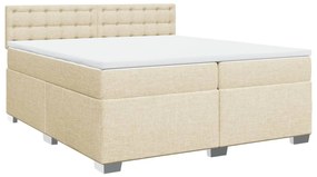 ΚΡΕΒΑΤΙ BOXSPRING ΜΕ ΣΤΡΩΜΑ ΚΡΕΜ 200X200 ΕΚ. ΥΦΑΣΜΑΤΙΝΟ 3288314