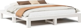 vidaXL Σκελετός Κρεβ. Χωρίς Στρώμα Λευκό 180x200 εκ Μασίφ Πεύκο