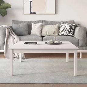 vidaXL Τραπεζάκι Σαλονιού Λευκό 100x100x40 εκ από Μασίφ Ξύλο Πεύκου