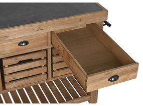 Ντουλάπι κουζίνας Home ESPRIT Μαύρο Φυσικό 142 x 75 x 96 cm