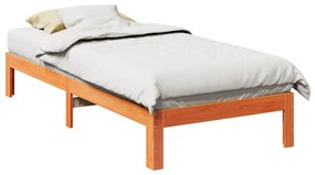 Σκελετός Κρεβ. Χωρίς Στρώμα Καφέ 80x200 εκ. Μασίφ Ξύλο Πεύκου