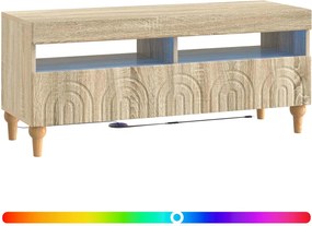 vidaXL Ντουλάπα LED Τηλεόρασης Sonoma Δρυς Επεξεργασμένο Ξύλο