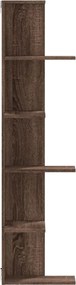vidaXL Γωνιακή Ραφιέρα Τοίχου Καφέ Δρυς 36,5x36,5x140 εκ. Επεξ. Ξύλο